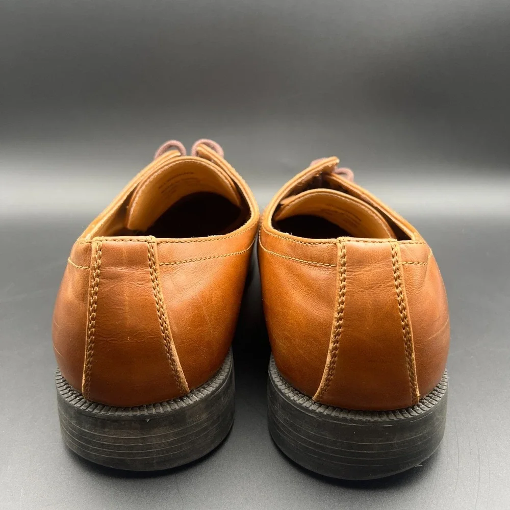 Alfani Adam 42101 Mens 11.5 M Oxford Brown Leather Cap Toe Lace Up Dress Shoes